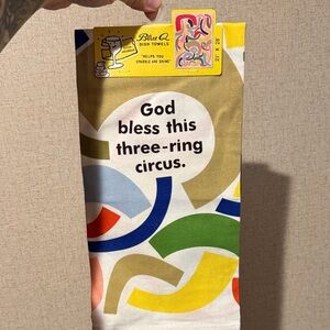 Blue Q Multicolor Dish Towel with Fun Message